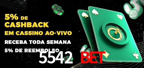 Promoções do cassino ao Vivo 5542 bet